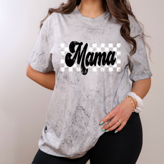 Mama Checkered Black