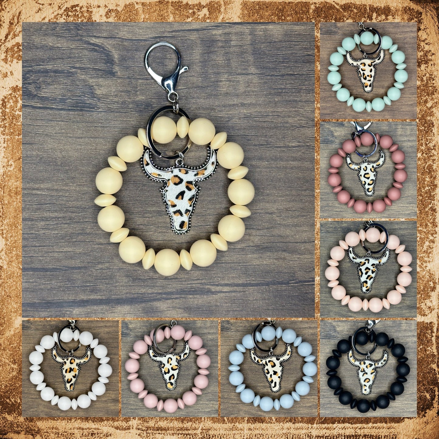 Beaded Bull Head Wristlets