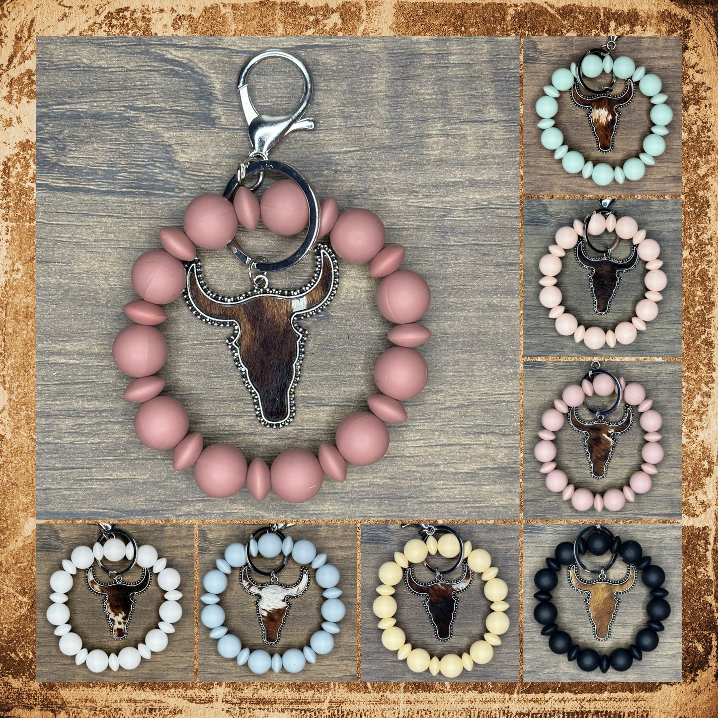 Beaded Bull Head Wristlets