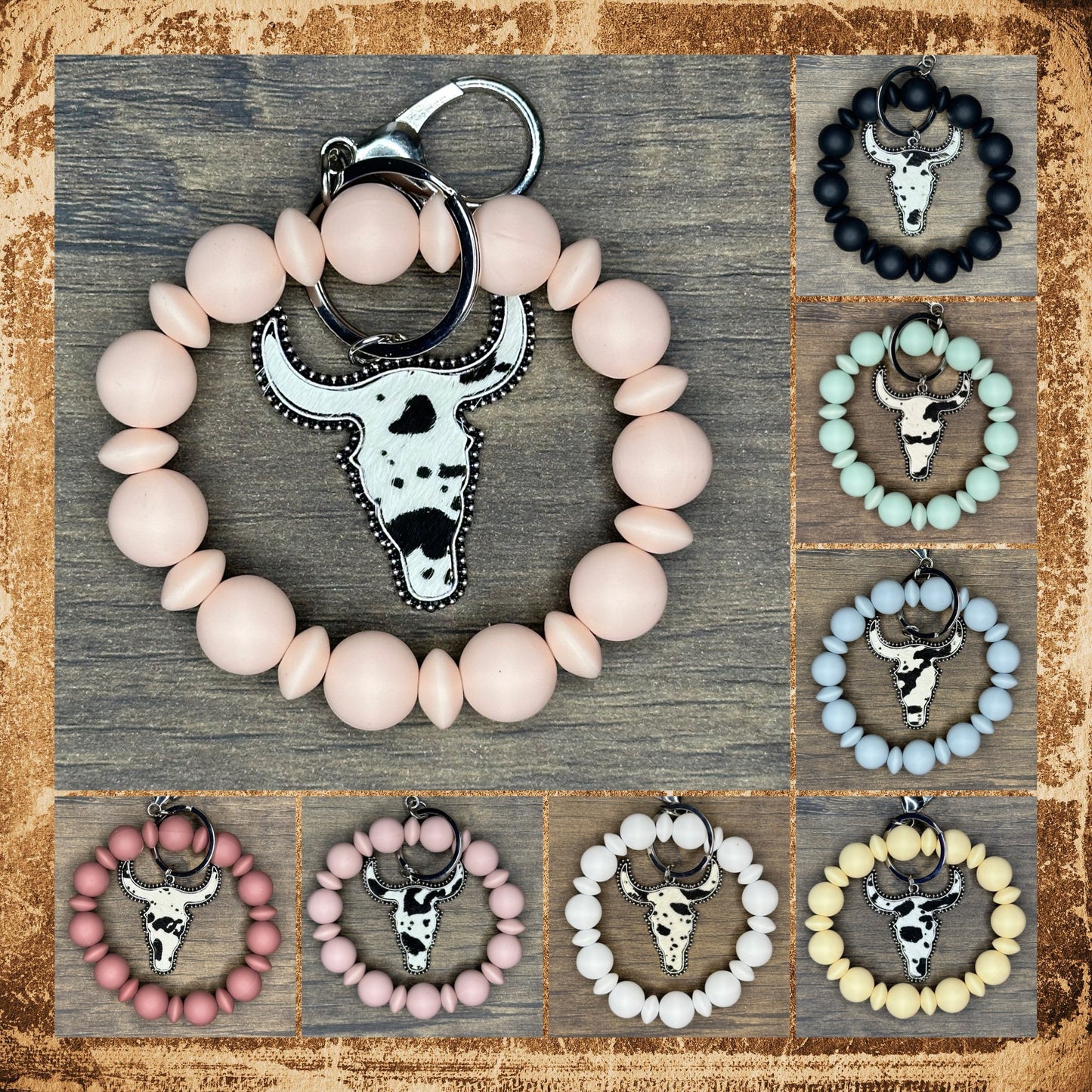Beaded Bull Head Wristlets