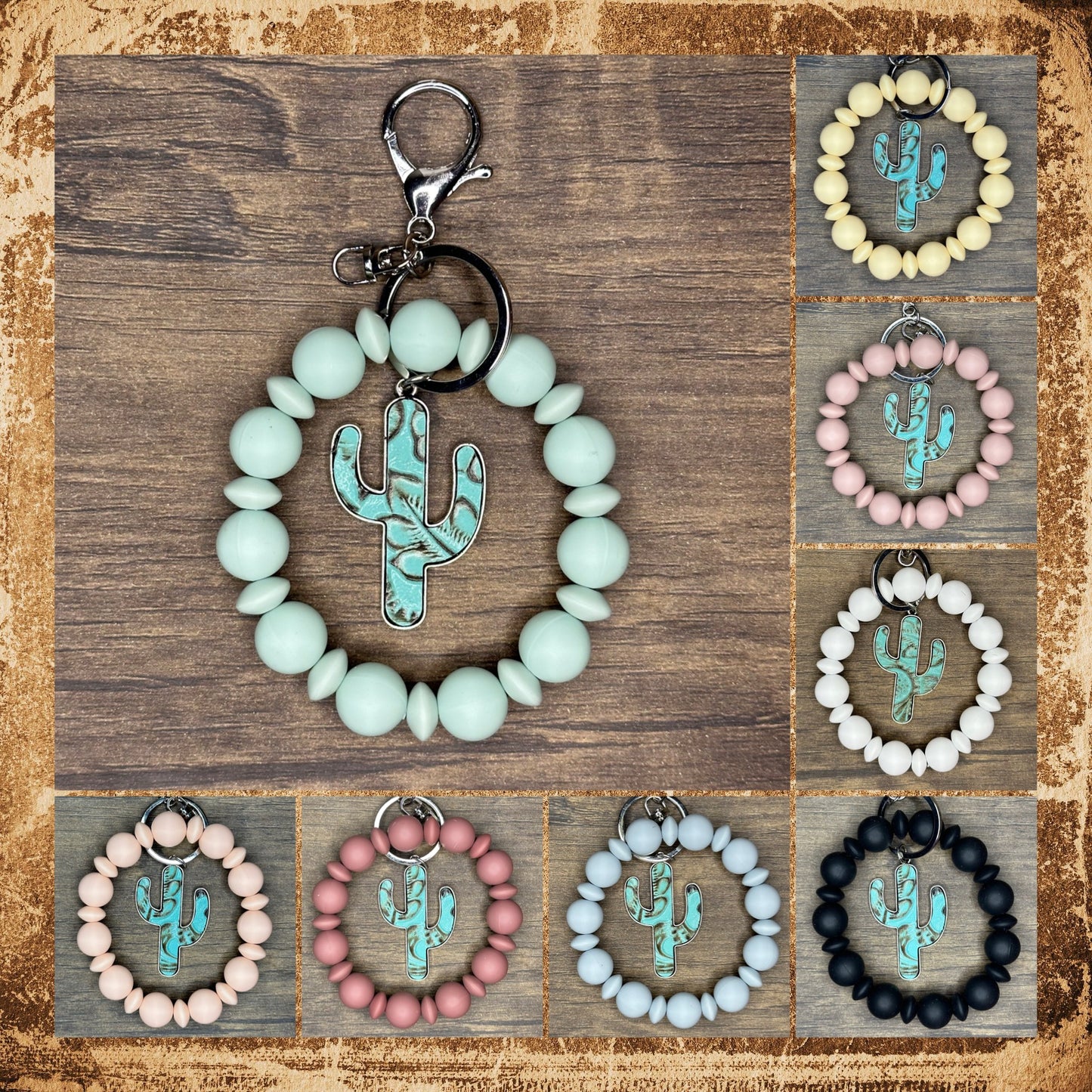 Beaded Cactus Wristlets