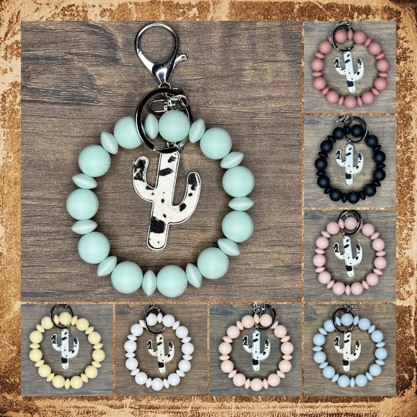 Beaded Cactus Wristlets