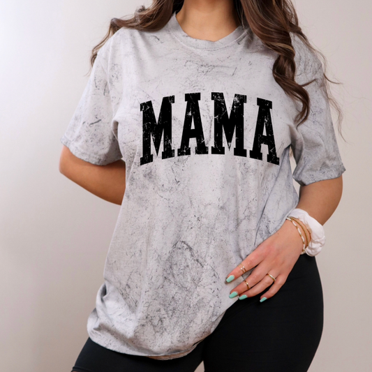 Mama Distressed Black